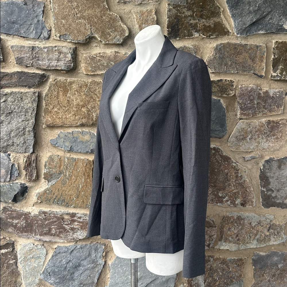 Theory Two Button Wool Blend Blazer Jacket In Cha… - image 7